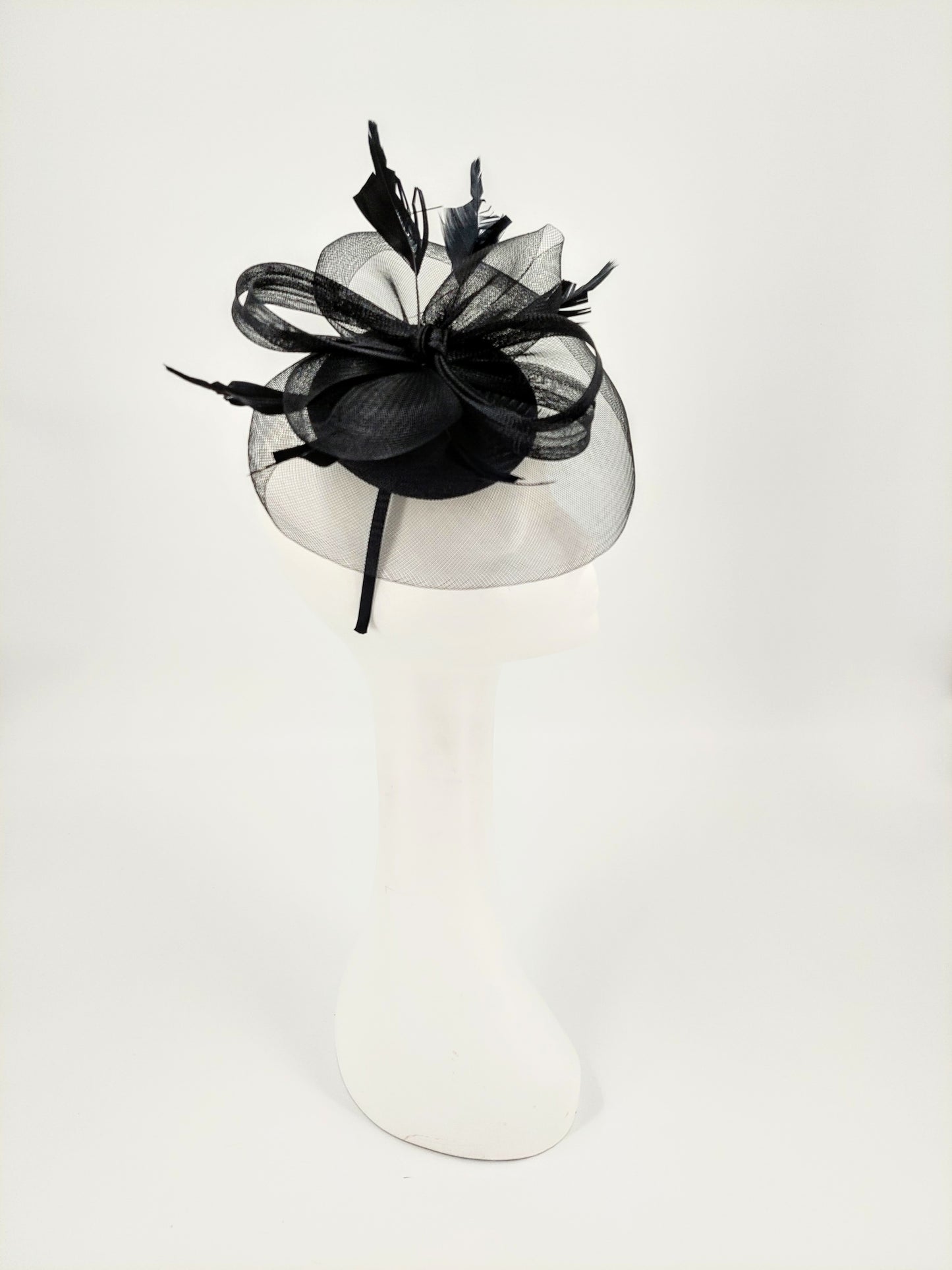 Black Button Fascinator