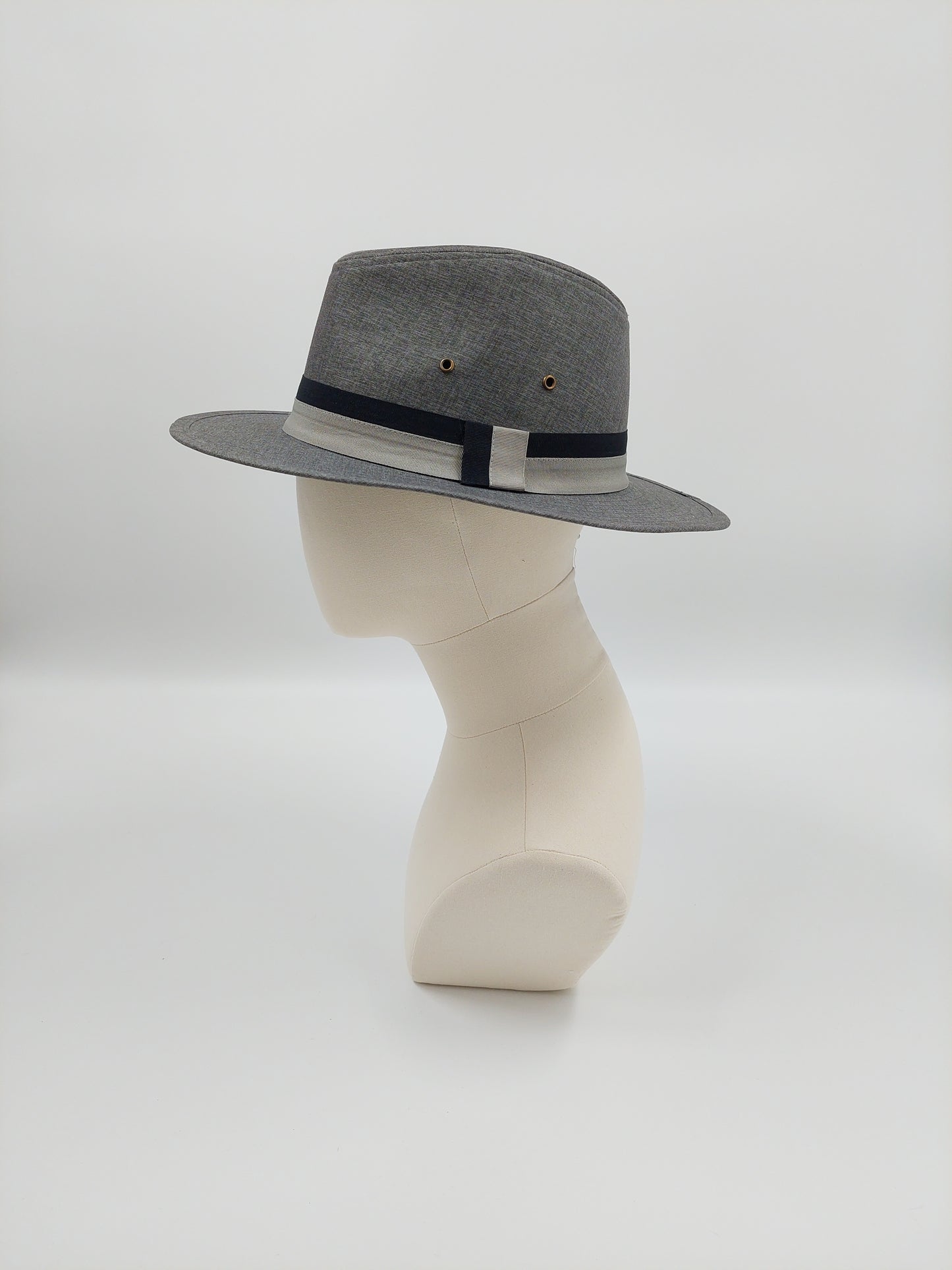 Dark Gray Fedors with Black Band