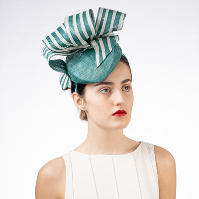 Green fascinator hat shop Louisville Hat Haven milliner