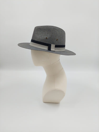Dark Gray Fedors with Black Band