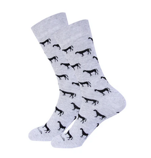 Horse Socks - Grey/Black