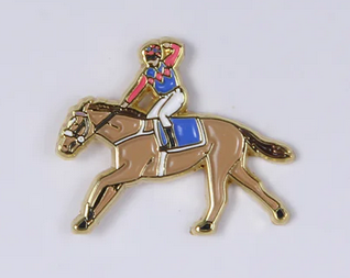 Fist Bump Jockey Pin
