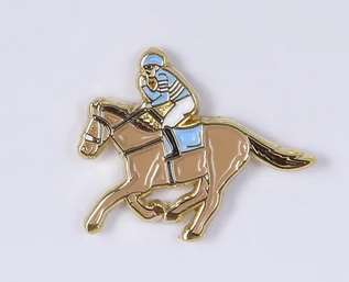 Fist Clench Jockey Lapel Pin